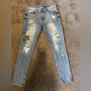 Distressed Blue Jeans for Men
